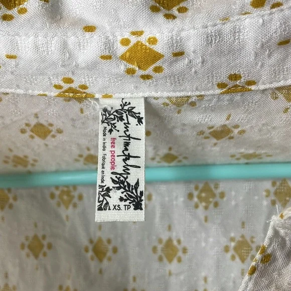 Free People Willow button down collar long sleeve bodysuit - Picture 4 of 7